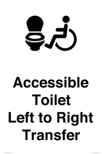 Accessible Toilet with Left to Right Transfer